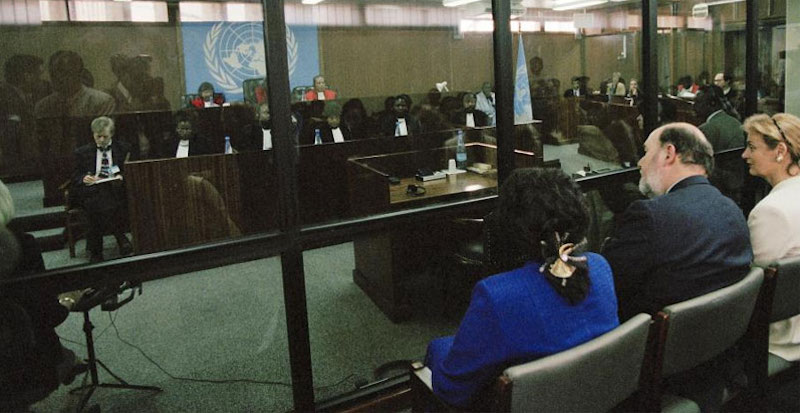 A hearing of the International Criminal Tribunal for Rwanda ICTR) in 1998. UN Photo/Milton Grant