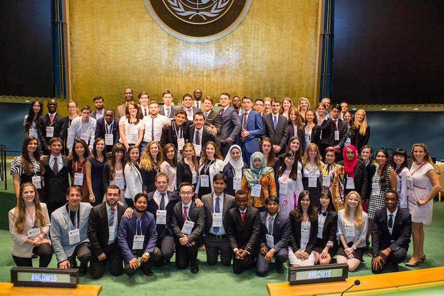 2015 batch of ‘Many Languages, One World Group’ of students at the UN