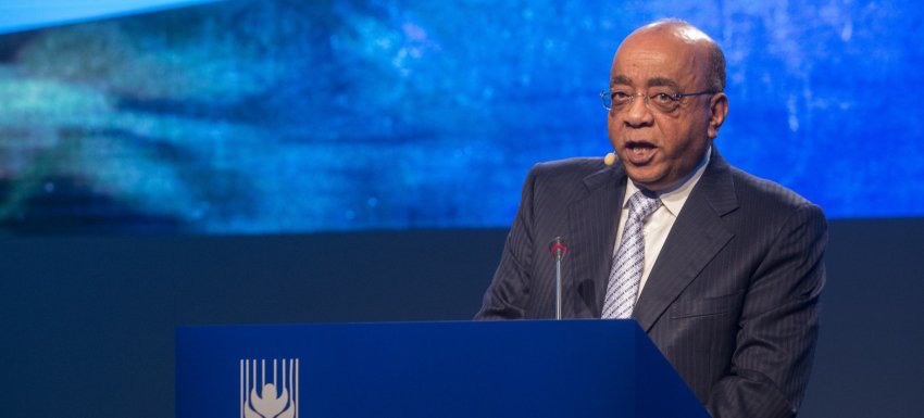 Mo Ibrahim delivered the 2016 IFAD Lecture on in Rome. Credit: Mo Ibrahim Foundation