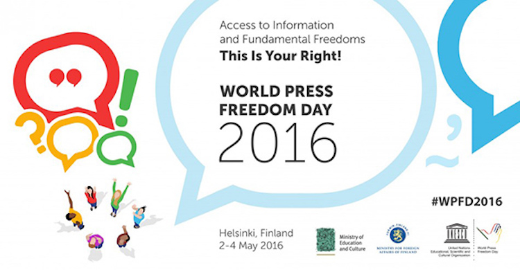 Image: World Press Freedom Day 2016 poster. Credit: UN