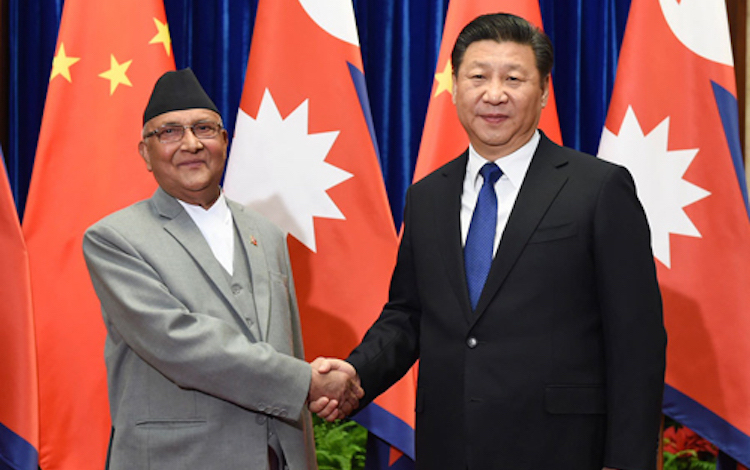 Photo: President Xi Jinping met at the Great Hall of the People with Prime Minister K.P. Sharma Oli of Nepal on March 21, 2016. Credit: China’s Ministry of Foreign Affairs.