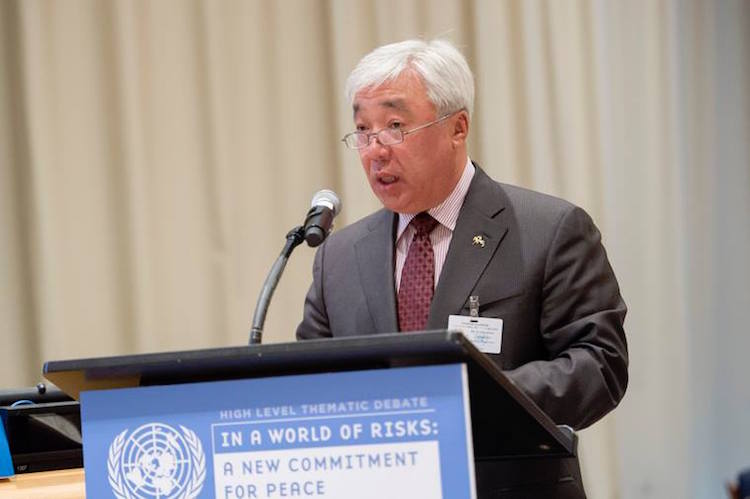 Photo: Kazakhstan’s Foreign Minister Erlan Idrissov participated in the High-Level Thematic Debate of the United Nations General Assembly on Global Peace and Securityon May 10, 2016. Credit: The Astana Times