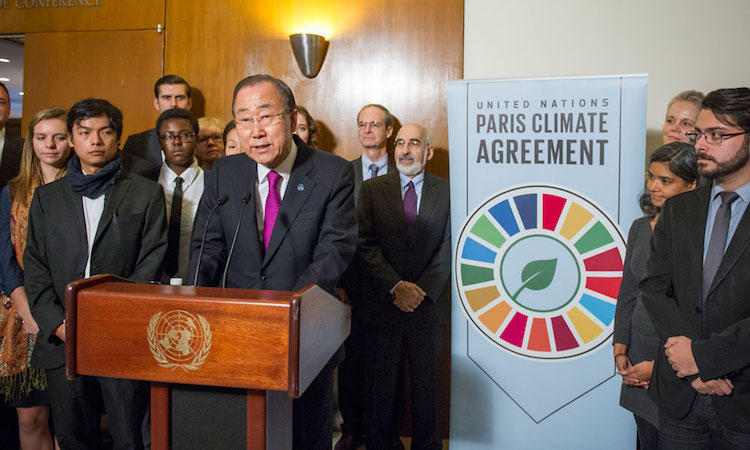Ban Lauds CSOs for Making Paris Climate Accord a Reality